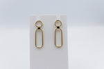 9ct Gold Paper clip design Drop Earrings 60HP888/8