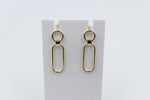 9ct Gold Paper clip design Drop Earrings 60HP888/8
