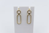 9ct Gold Paper clip design Drop Earrings 60HP888/8