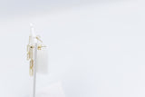 9ct Gold Paper clip design Drop Earrings OFY535/8
