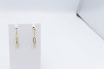 9ct Gold Paper clip design Drop Earrings OFY535/8