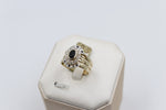9ct Gold Trio Set with Sapphire and Diamond SYR1740