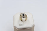 9ct Gold Trio Set with Sapphire and Diamond SYR1740