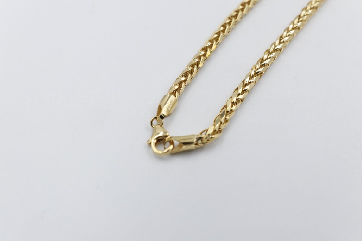 9ct Gold Italian Wheatsheaf Chain 55cms