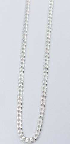 Stg Silver Curb Link Chain  IRA46