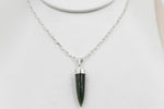 New Zealand Greenstone Small Point Pendent