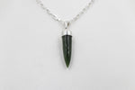New Zealand Greenstone Small Point Pendent