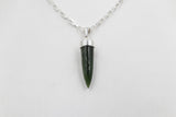 New Zealand Greenstone Small Point Pendent