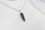 New Zealand Greenstone Small Point Pendent