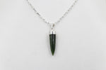 New Zealand Greenstone Small Point Pendent