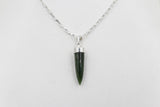 New Zealand Greenstone Small Point Pendent