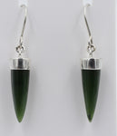 New Zealand Greenstone Small Point Earrings