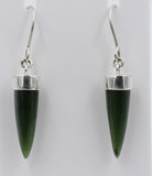 New Zealand Greenstone Small Point Earrings