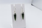 New Zealand Greenstone Small Point Earrings