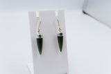 New Zealand Greenstone Small Point Earrings