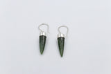 New Zealand Greenstone Small Point Earrings