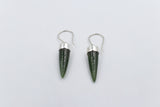 New Zealand Greenstone Small Point Earrings