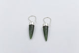 New Zealand Greenstone Small Point Earrings