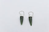 New Zealand Greenstone Small Point Earrings