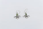 Stg Silver Set Pounamu Fleur de Lis Earrings