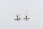 Stg Silver Set Pounamu Fleur de Lis Earrings
