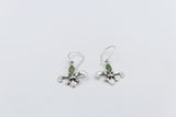 Stg Silver Set Pounamu Fleur de Lis Earrings