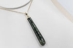 9ct Gold Set New Zealand Greenstone  SJ108