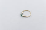 9ct Gold 3 stone Genuine Emerald & Diamond ring SYR2991