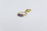 9ct Gold Amethyst & Diamond ring SYR7987A