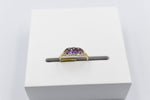 9ct Gold Amethyst & Diamond ring SYR7987A