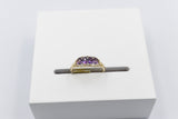 9ct Gold Amethyst & Diamond ring SYR7987A