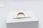 9ct Gold Amethyst & Diamond ring SYR7987A