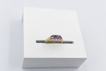 9ct Gold Amethyst & Diamond ring SYR7987A