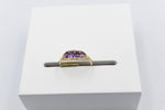 9ct Gold Amethyst & Diamond ring SYR7987A