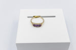 9ct Gold Amethyst & Diamond ring SYR7987A