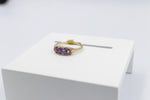 9ct Gold Amethyst & Diamond ring SYR7987A