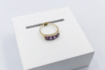 9ct Gold Amethyst & Diamond ring SYR7993