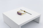 9ct Gold Amethyst & Diamond ring SYR7993