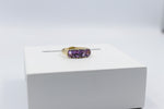 9ct Gold Amethyst & Diamond ring SYR7993