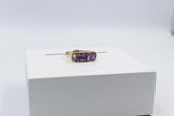 9ct Gold Amethyst & Diamond ring SYR7993