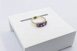 9ct Gold Amethyst & Diamond ring SYR7993