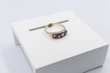 9ct Gold Amethyst & Diamond ring SYR7993