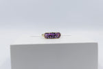 9ct Gold Amethyst & Diamond ring SYR7993