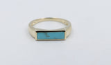 9ct Gold Arizona Turquoise Ring CYR8117
