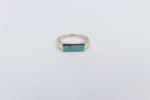 9ct Gold Arizona Turquoise Ring CYR8117