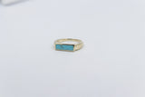 9ct Gold Arizona Turquoise Ring CYR8117
