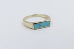 9ct Gold Arizona Turquoise Ring CYR8117