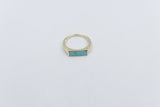 9ct Gold Arizona Turquoise Ring CYR8117