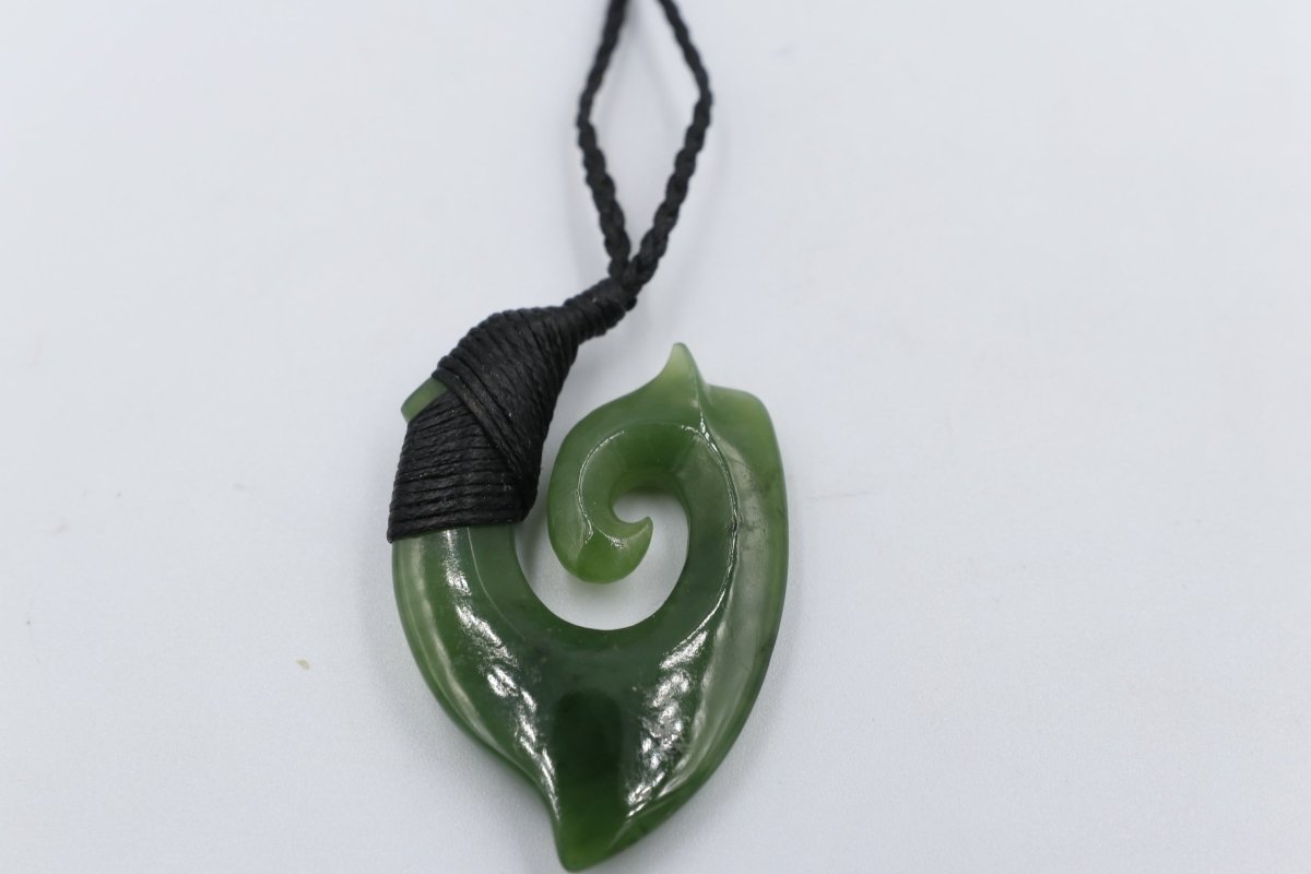 New Zealand Greenstone Fish Hook Bound WG443045