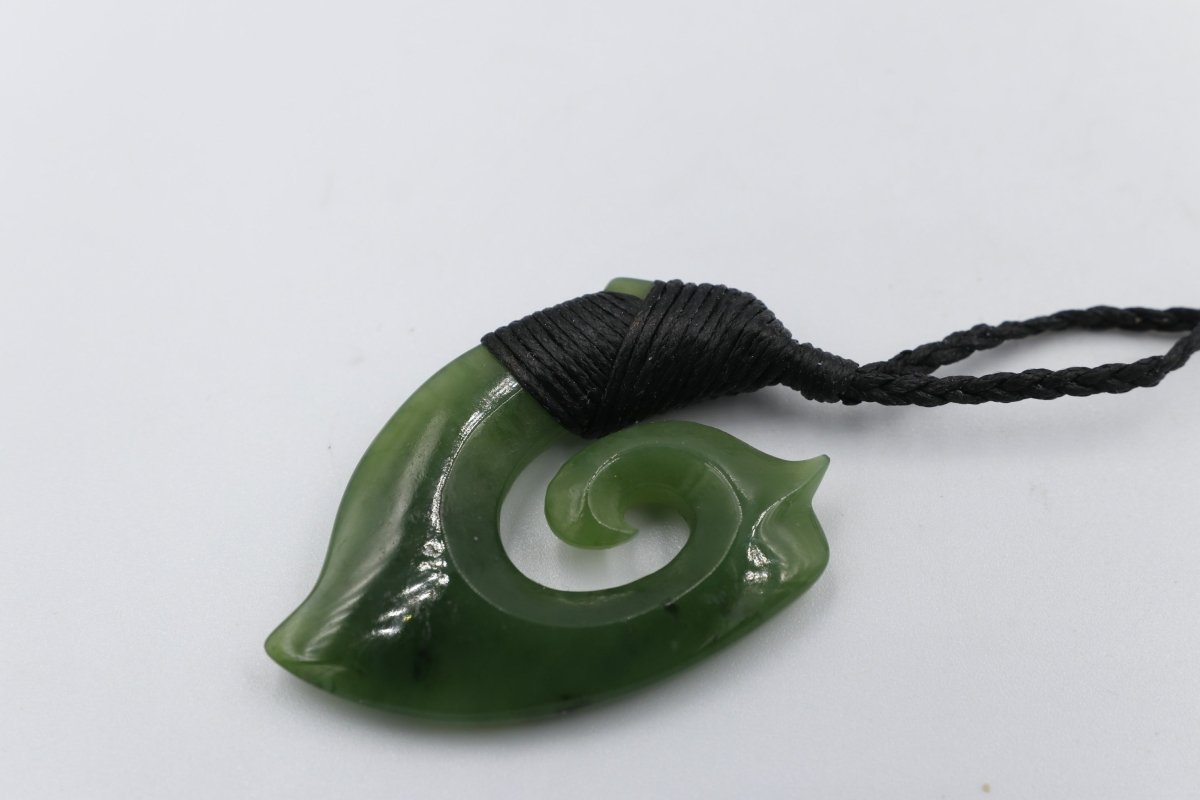 New Zealand Greenstone Fish Hook Bound WG443045